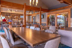 Tee One Restaurant Dining Room looking towards Wine Case